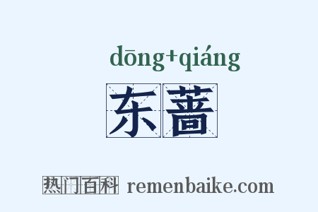 东蔷是什么意思的图片